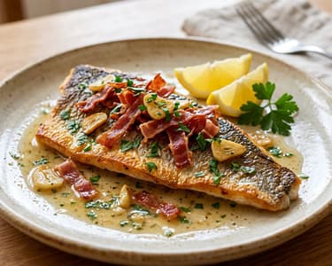 Lubina a la Navarra | Sea Bass with Jamón Serrano