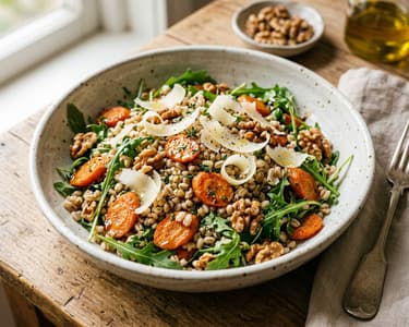 Tuscan Pearl Barley Salad | With Oven-Roasted Carrots