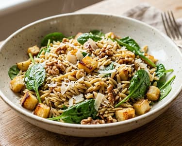 Italian Autumn Orzo Salad | With Oven-Roasted Parsnips