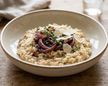 Risotto alle Cipolle | Samtig mit roten Zwiebeln
