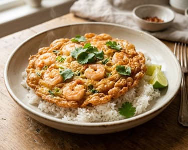 Khai Jiao Goong | Knuspriges Thai-Omelett mit Garnelen