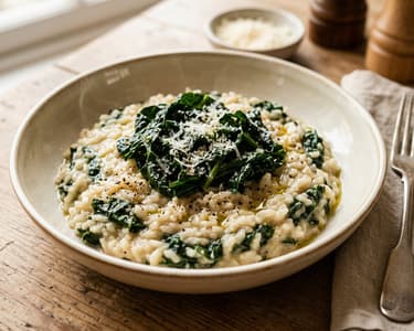 Cremiges Schwarzkohl-Risotto mit Parmesan | Risotto al Cavolo Nero