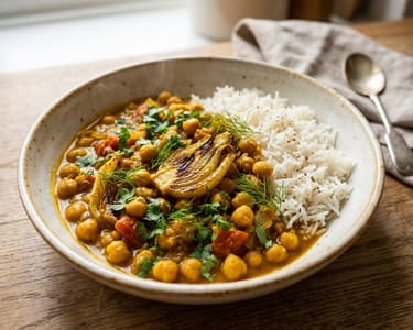 Indisches Fenchel-Kichererbsen-Curry | Saunfia Chana Masala