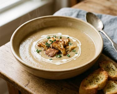 Französische Igelstachelbart-Velouté | Samtig & Waldaromatisch