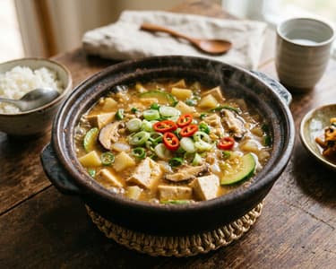 Doenjang Jjigae | Koreanische Tofu-Gemüsesuppe