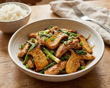 Kräuterseitling-Wok-Hendl | Knackig in 15 Minuten