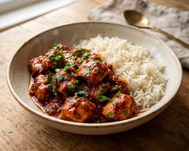 Chicken Ghee Roast | Würzige Hendlpfanne in 25 Min.