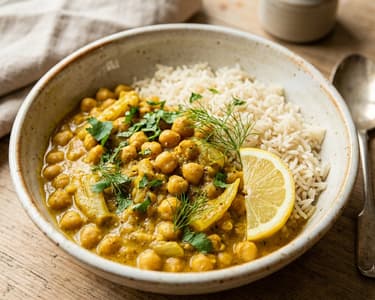 Indisches Fenchel-Kichererbsen-Curry | Fein & Würzig
