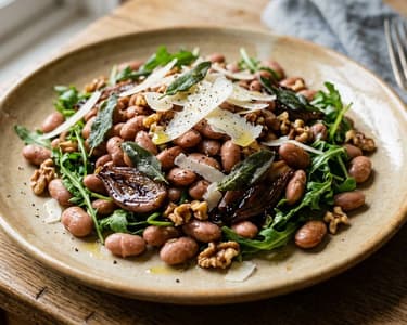 Warm Borlotti Bean Salad | With Balsamic Shallots & Sage