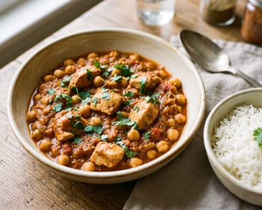 Indian Murgh Chana | Spiced Chicken and Chickpea Skillet