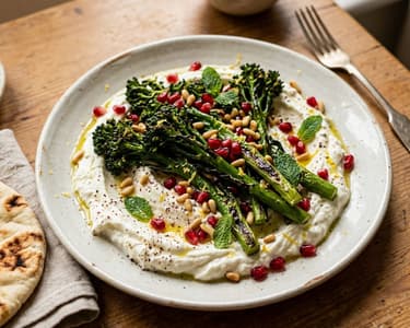 Gebratener Bimi auf Whipped Feta | Cremiger Salat