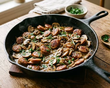 Salsiccia con Funghi | Served in 20 Minutes