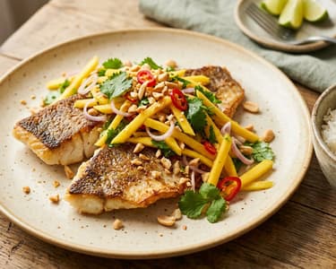 Pla Tod Yam Mamuang | Knuspriger Thai-Fisch mit Mango