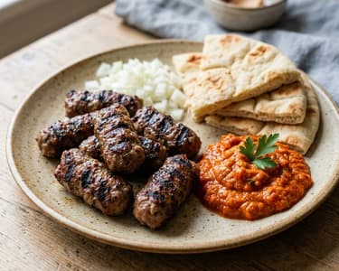 Traditional Balkan Cevapcici | Spiced Meat Rolls