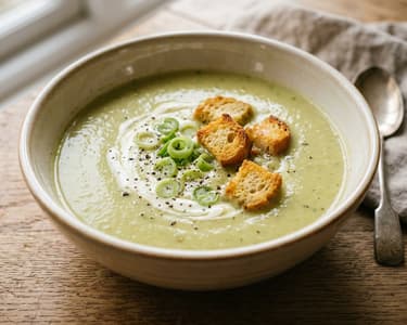 Französische Jungzwiebel-Cremesuppe | Samtig & Fein