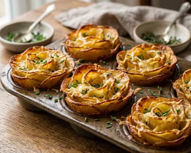 Crispy Potato Roses | Baked with Mountain Cheese