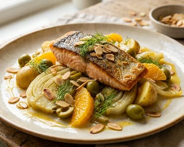 Spanischer Saibling mit Fenchel und Orange | Zart & knusprig