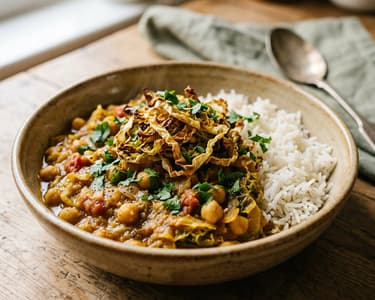 Indisches Wirsing-Kichererbsen-Curry | Würzig & Vegan