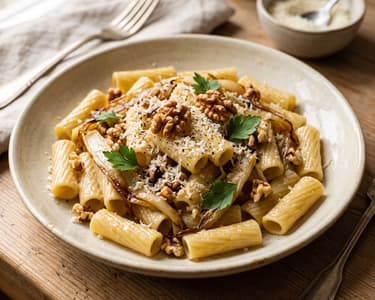 Rigatoni mit Chicorée & Walnüssen | Feiner Herbstgenuss