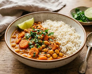 Indisches Karotten-Kichererbsen-Curry | Aromatisch & Vegan