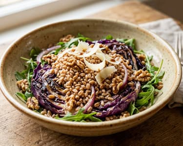 Toskanischer Farro-Salat | Mit Backrohr-Rotkraut & Pecorino