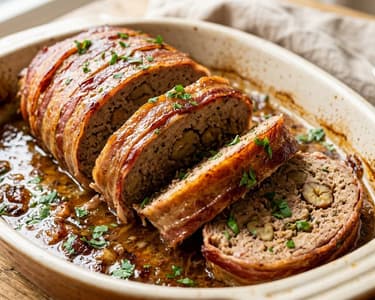 Steirischer Maroni-Hackbraten im Speckmantel | Saftig aus dem Backrohr