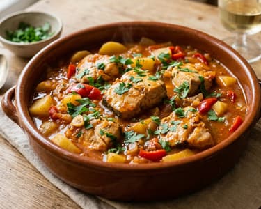 Spanischer Schwertfisch-Eintopf | Herzhaft mit Erdäpfeln
