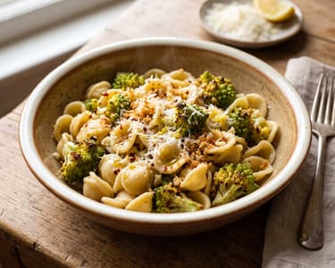 Orecchiette with Roasted Romanesco | Garlic, Chilli & Pecorino