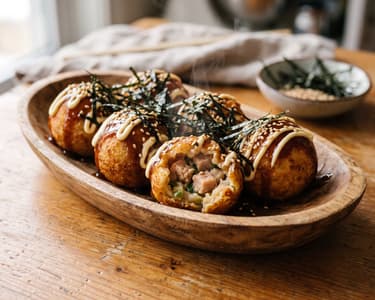 Japanische Tori Takoyaki | Streetfood-Bällchen mit Hendl