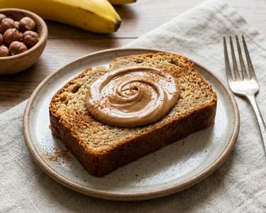 Bananenbrot mit Nussmus