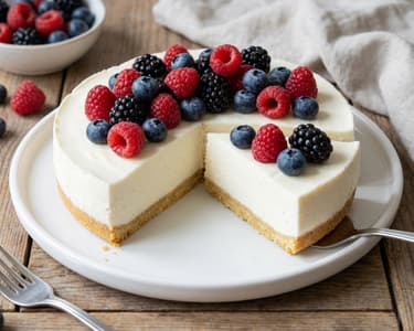 Waldbeeren Cheesecake ohne Backen