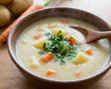 Cremige Erdäpfelsuppe mit Wurzelgemüse