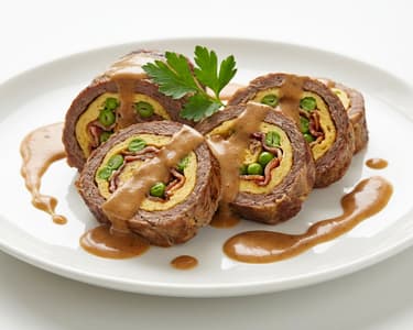 Rindsrouladen mit Omelett-Füllung