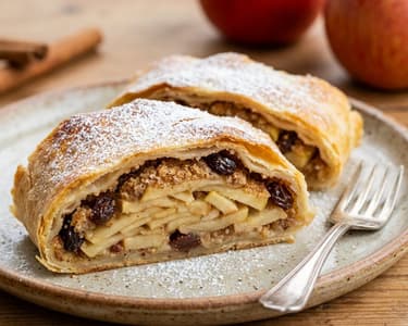 Traditioneller Wiener Apfelstrudel