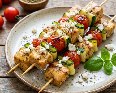 Spieße mit Feta