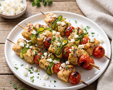 Spieße mit Feta