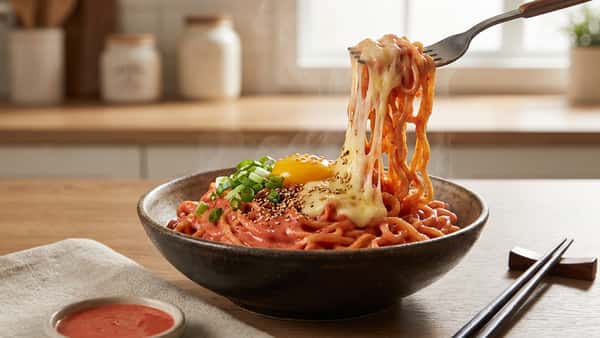 Buldak Carbonara verfeinern: Das cremige Trend-Rezept