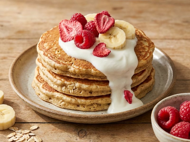 Bananen-Haferflocken-Pancakes