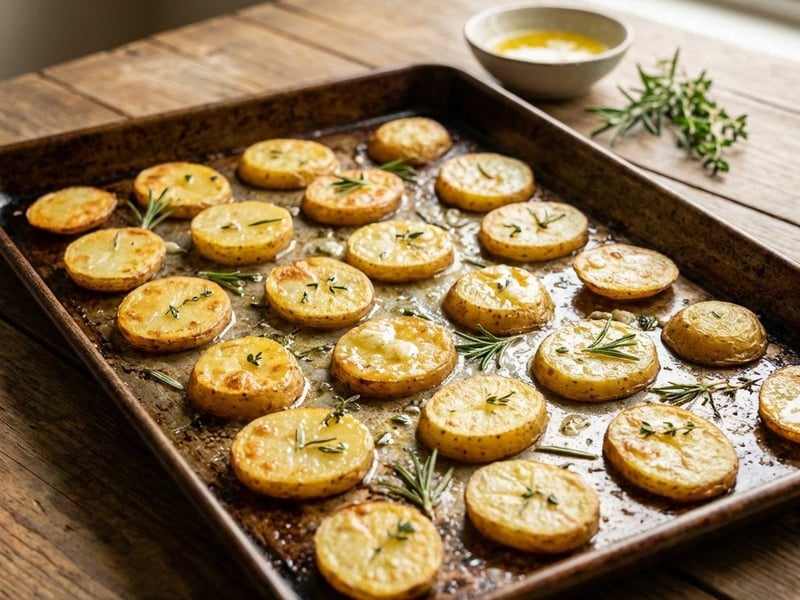 Ofenerdäpfel mit Knoblauchbutter