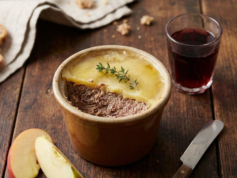 Fine Rabbit Pâté with Port Wine and Apples