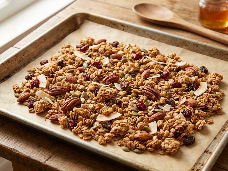 Hausgemachtes Knuspermüsli mit Nüssen & Früchten