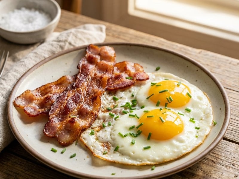 Spiegeleier mit Speck