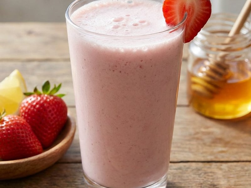 Creamy Strawberry Lassi | Refreshing & Fruity