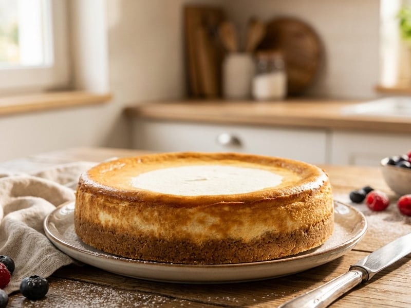 Klassischer gebackener Cheesecake