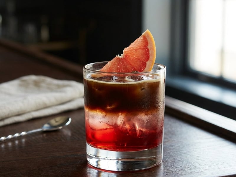 Campari Espresso Aperitif mit Grapefruit