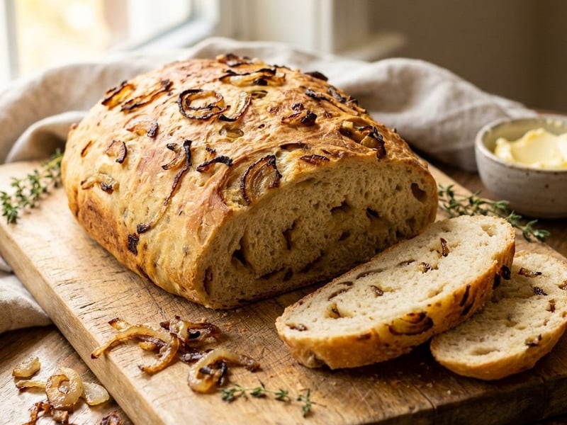 Brot mit Röstzwiebeln