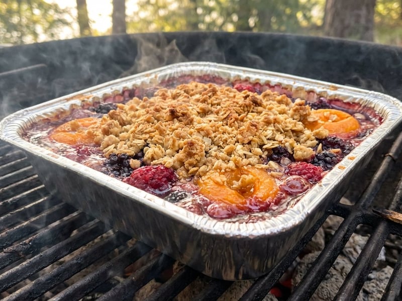 Grilled Fruit Crumble | Summer Dessert Delight