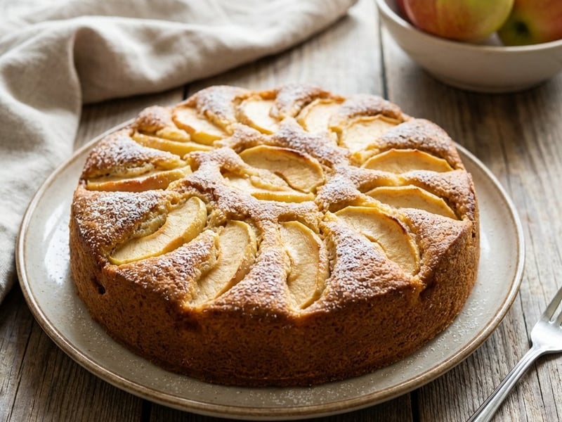 Juicy Apple Cake with a Sparkling Effect