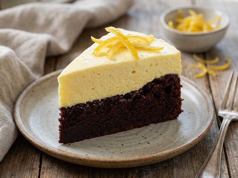 Schokoladentorte mit Zitronenmousse