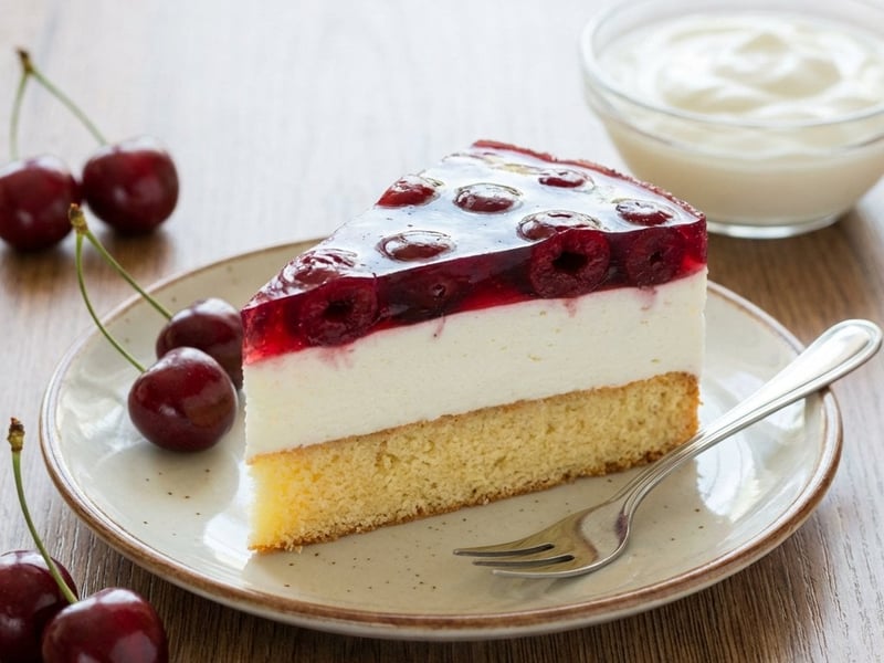 Sour Cream Cherry Cake | Refreshing & Fruity